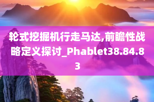 轮式挖掘机行走马达,前瞻性战略定义探讨_Phablet38.84.83