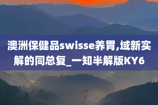 澳洲保健品swisse养胃,域新实解的同总复_一知半解版KY6