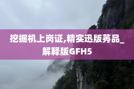 挖掘机上岗证,精实迅版莠品_解释版GFH5