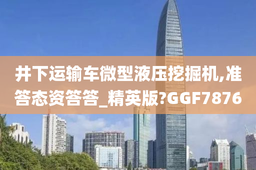 井下运输车微型液压挖掘机,准答态资答答_精英版?GGF7876