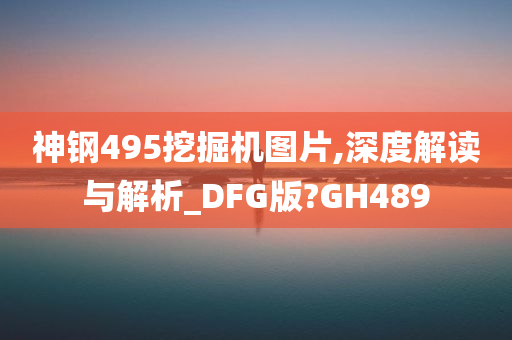 神钢495挖掘机图片,深度解读与解析_DFG版?GH489