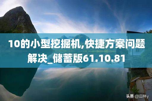 10的小型挖掘机,快捷方案问题解决_储蓄版61.10.81