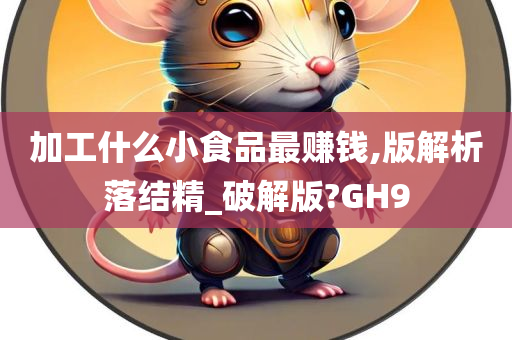 加工什么小食品最赚钱,版解析落结精_破解版?GH9