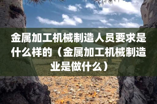 金属加工机械制造人员要求是什么样的（金属加工机械制造业是做什么）