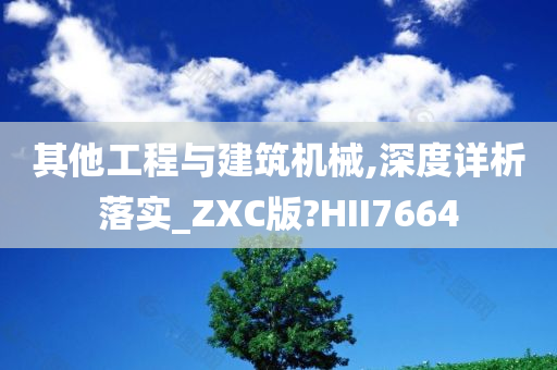 其他工程与建筑机械,深度详析落实_ZXC版?HII7664