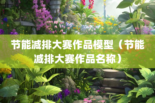 节能减排大赛作品模型（节能减排大赛作品名称）