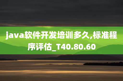 java软件开发培训多久,标准程序评估_T40.80.60